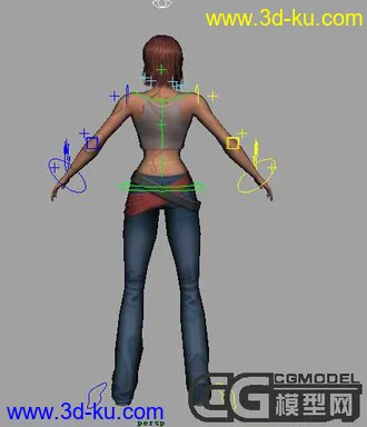 超现实女模型，内带贴图，绑定，动画。。。的图片