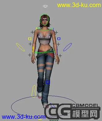 超现实女模型，内带贴图，绑定，动画。。。的图片