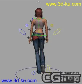 超现实女模型，内带贴图，绑定，动画。。。的图片