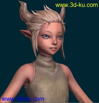 3D打印模型Castanic_girl1(带骨骼）的图片