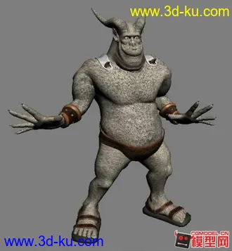 3D打印模型魔王+蒙皮+动作的图片