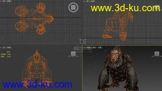 3D打印模型年老的大猩猩的图片