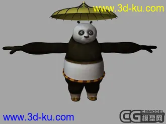 3D打印模型熊猫钓鱼的图片