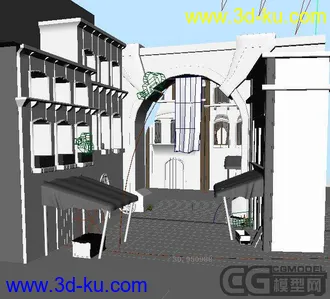3D打印模型街道一角的图片