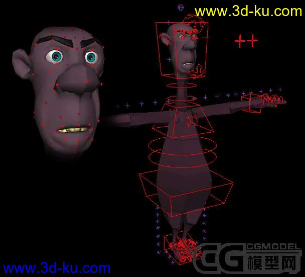 卡通非洲人+绑定模型的图片2