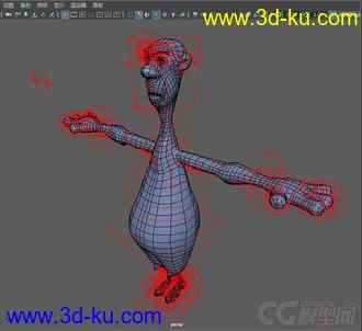 3D打印模型卡通非洲人+绑定的图片