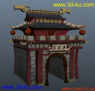 好久没发帖了，个人原创动画里卡通建筑一枚，带贴图，动画制作中，其他模型陆续上传的图片