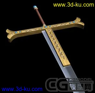 3D打印模型海贼王鹰眼的黑刀的图片