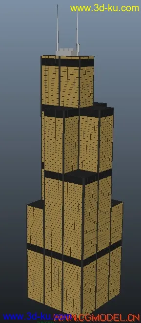 3D打印模型芝加哥西尔斯大厦的图片