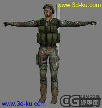 3D打印模型一个女兵的图片