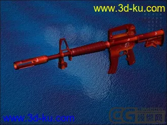 3D打印模型穿越火线里的M4A1红魔的图片