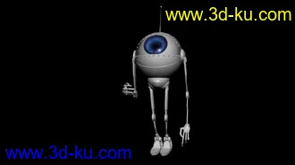 大眼机器人maya模型制作的图片