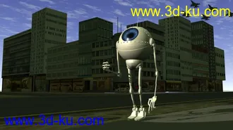 大眼机器人maya模型制作的图片