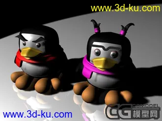 3D打印模型恶搞QQ企鹅～猥琐企鹅～抠仔抠女的图片