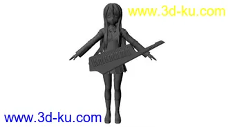 3D打印模型手风琴卡通女孩的图片