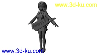 3D打印模型手风琴卡通女孩的图片