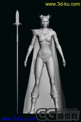 长枪女战士模型的图片