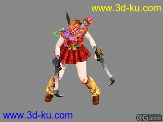 欲望格斗美女神代由羅模型大家分形（带材质带衣服和武器）的图片