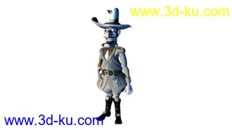 3D打印模型已绑定帅气的风格西部人物的图片