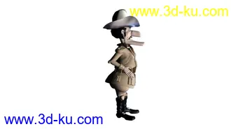 3D打印模型已绑定帅气的风格西部人物的图片