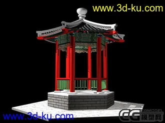 收集的几个古建亭子的模型的图片
