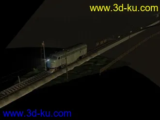 3D打印模型电车和场景，贴图也在包里，ma格式 解压完98MB的图片