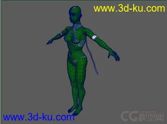 原创美女模型，带材质贴图，带毛发的图片