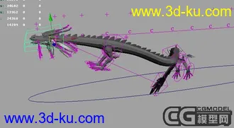 3D打印模型超牛的中国龙模和骨骼的图片
