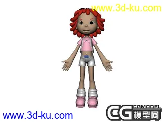 3D打印模型绑完骨骼的女孩的图片