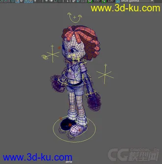 3D打印模型绑完骨骼的女孩的图片