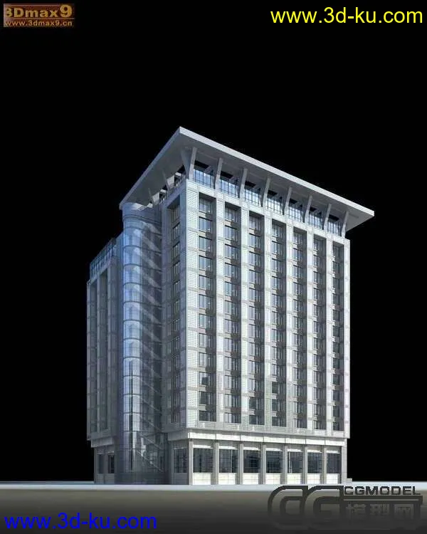 一个高层办公楼模型的图片1