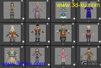 武林外传NPC标准站姿模型共24只的图片