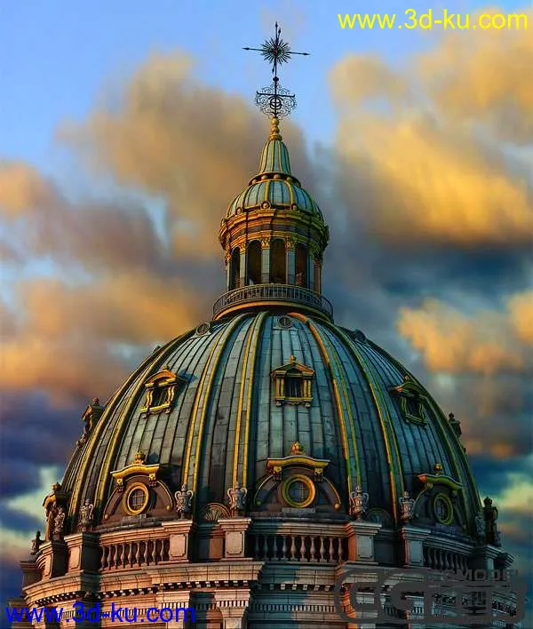 欧式教堂穹顶模型的图片1