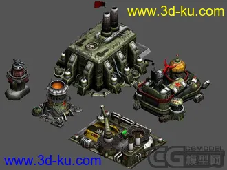 3D打印模型红色警戒3 苏军建筑一组的图片