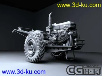 3D打印模型高精手扶拖拉机的图片