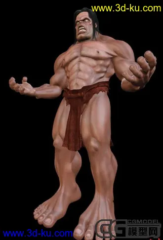 3D打印模型野蛮人（带材质贴图设定）的图片