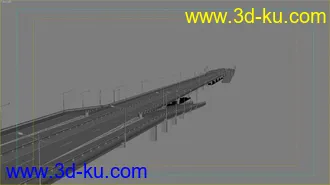 3D打印模型高架 上下匝道 有车道线的图片