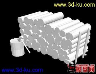 3D打印模型发个木头堆的图片