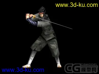 3D打印模型三个简模人物带全套动作跑步攻击死亡........的图片