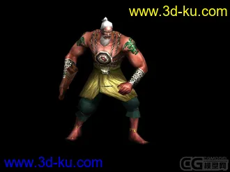 3D打印模型三个简模人物带全套动作跑步攻击死亡........的图片