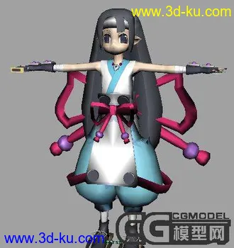 3D打印模型小妹妹武士的图片