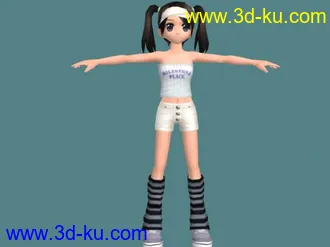 3D打印模型非常有活力的跳舞女孩的图片