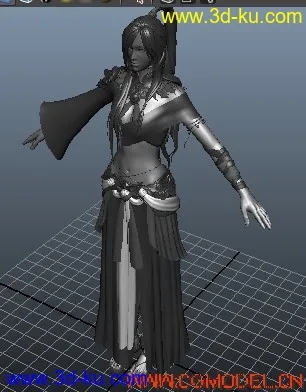 3D打印模型古代游戏角色（女）的图片