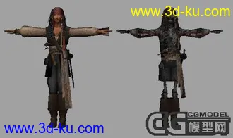 加勒比海盗里 杰克船长的模型的图片