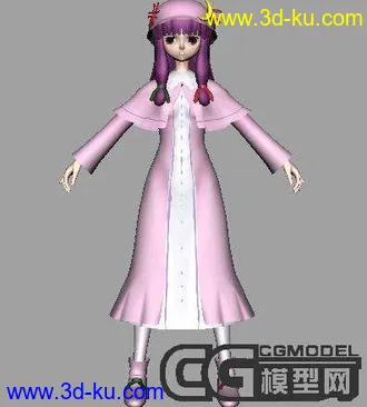 3D打印模型可爱粉裙女孩的图片