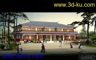 藏式羌族古建模型（带贴图）的图片