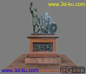 3D打印模型青铜雕像 四边形面的图片