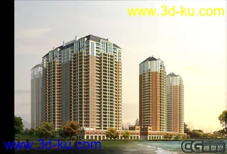 住宅鸟瞰精品模型的图片