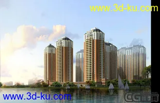 住宅鸟瞰精品模型的图片