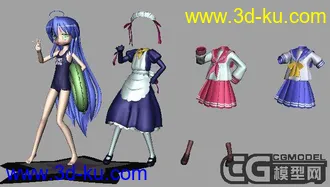 3D打印模型无敌幸运星——MAYA版可爱小萝莉五只的图片